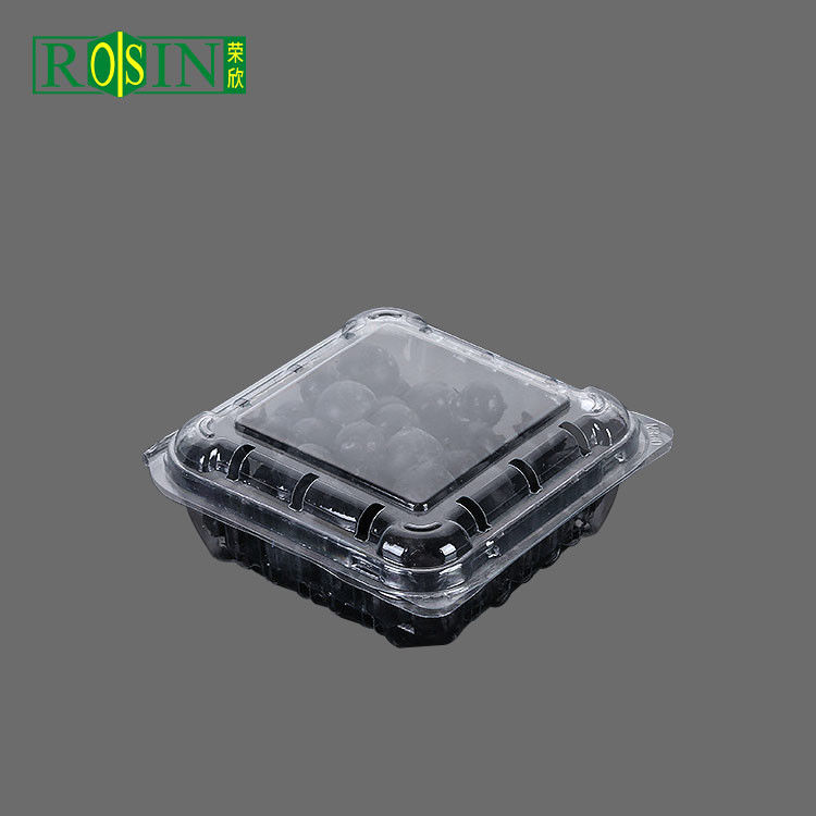 Customized Recycled Heart Shaped Strawberry Gift Golden / Clear Packaging Boxes For Strawberries Plastic Strawberry Tray With Lid