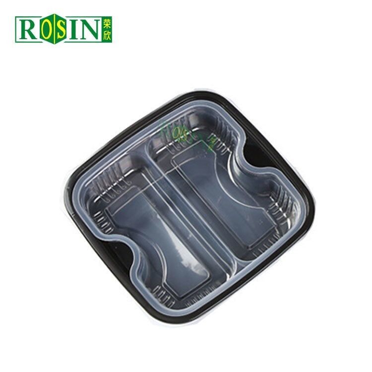 কাস্টমাইজড ডিসপোজেবল খাবার প্রস্তুতি পাত্রে 2 স্তর স্ন্যাপ উপর ঢাকনা গরম স্যুপ জন্য