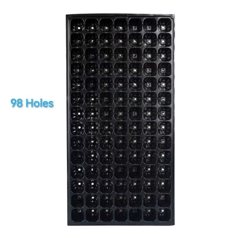 Lightweight Pet Rice 98 Cell Seed Tray Plastic Seed Germination Tray For Farm