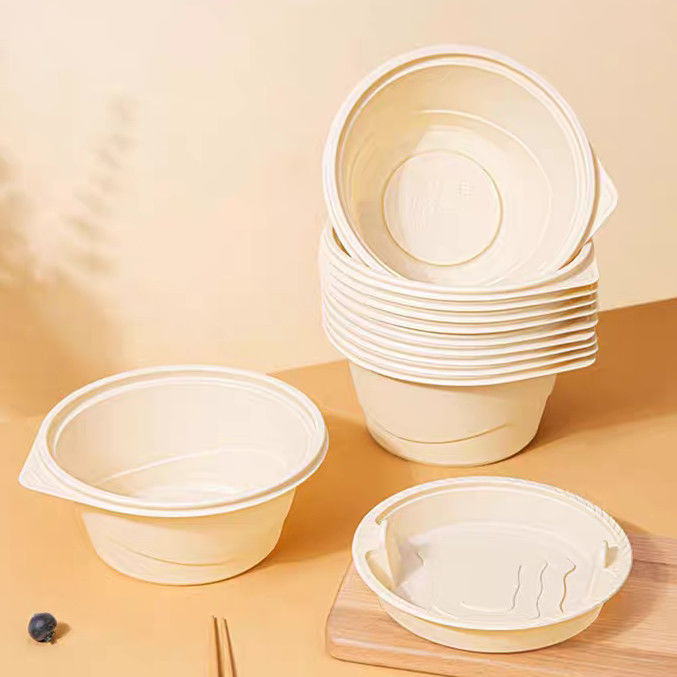 Disposable Blister Noodles Biodegradable Container Round Eco Friendly Bowl