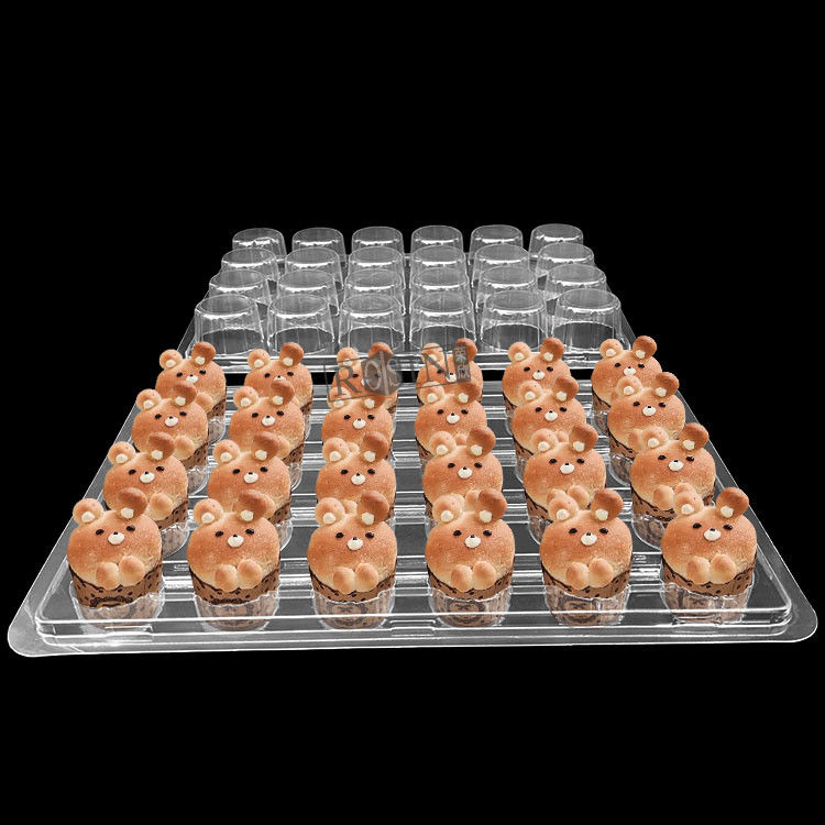 Customized Plastic Bakery Packaging Blister 24 Count Cupcake Containers
