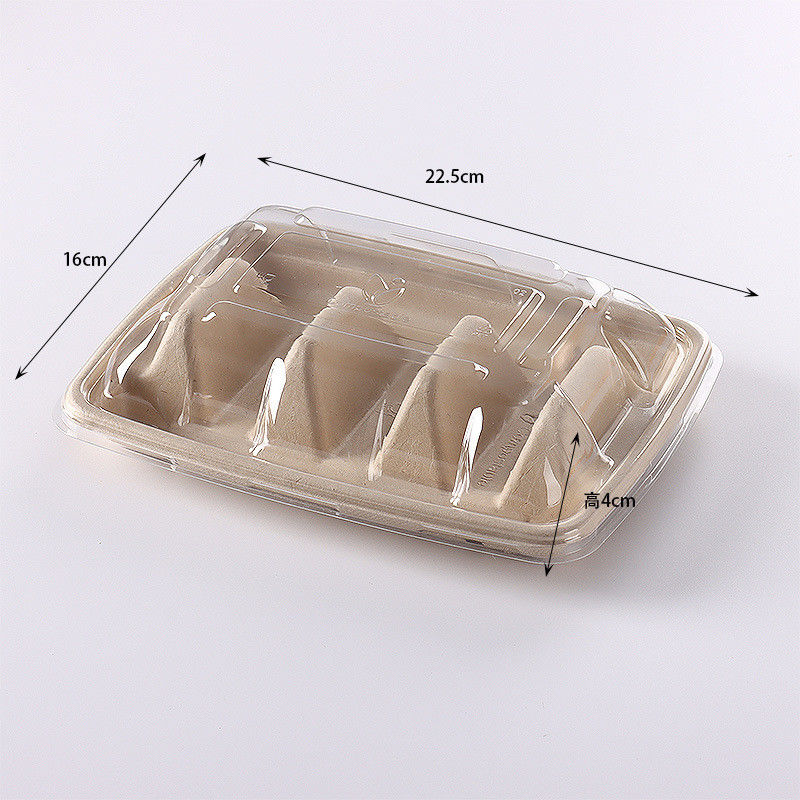 Einweg-Biodegradable Zuckerrohr Bagasse TACO Box Maisstärke TACO Tray mit Deckel Mexikanischer Mais Tortilla TACO Verpackung