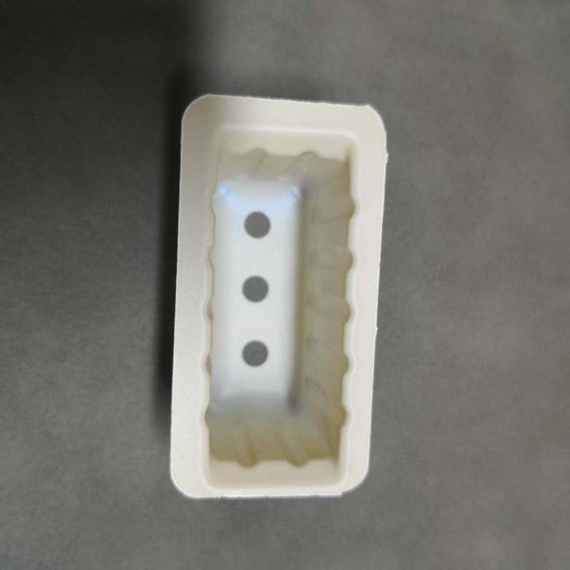 Custom Biodegradable Corn Starch Single Plant Nursery Tray With Hole For Agricultural Greenhouse