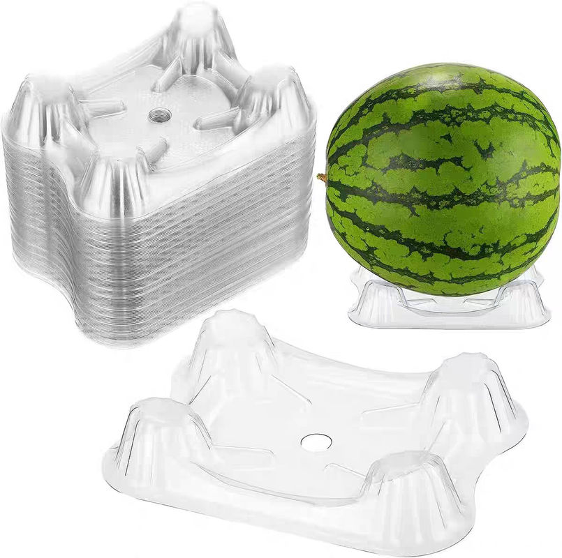Passierte Vakuum geformte transparente PET PVC PS Plastik Wassermelone feste Basis Hami Melone Anti-Korrosion und Fäule Unterstützung Melone Tray