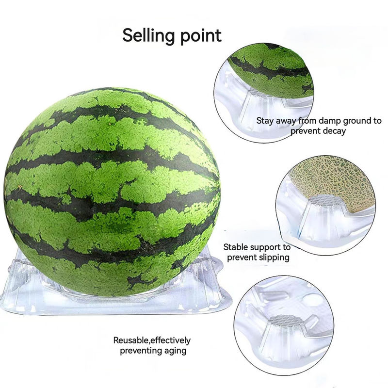 Passierte Vakuum geformte transparente PET PVC PS Plastik Wassermelone feste Basis Hami Melone Anti-Korrosion und Fäule Unterstützung Melone Tray