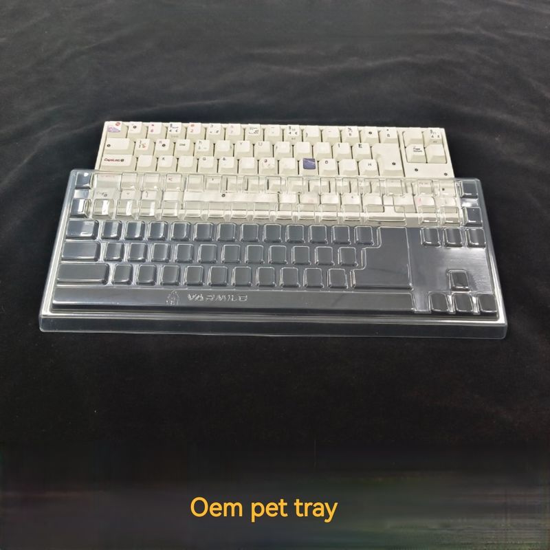 Langlebige Einweg-Plastik-Transparente 90 Zellen PET Computer Tastatur Staubdichte Blisterfach Tastaturkappe Innenfach