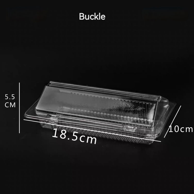 Transparent Vegetable Box Disposable Fruit PET Box Clamshell Hinge Salad Pastry Takeaway Box No Hole With Lid