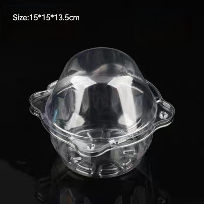 Customized Disposable Transparent Single Grid Shakya Fruit Blister Clamshell Packaging Mini Cavity PET Plastic Transparent Dragon Fruit Packaging Box