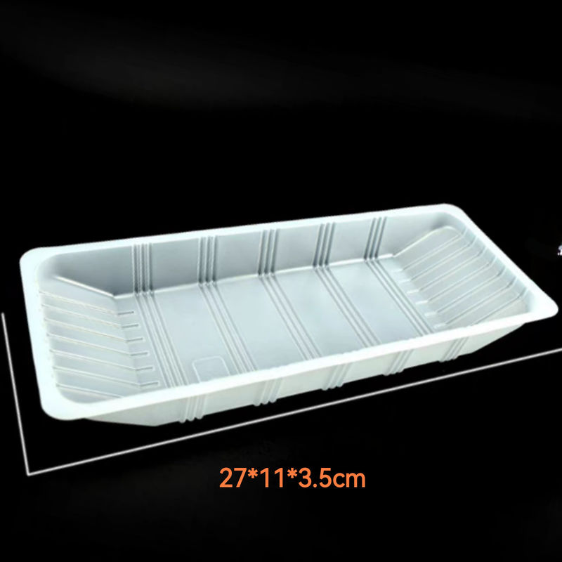 Disposable Rectangular Plastic Food Tray Fresh Pp Shrimp Tray Fruit And Vegetable Food Frozen Seafood Preservation Tray Packaging