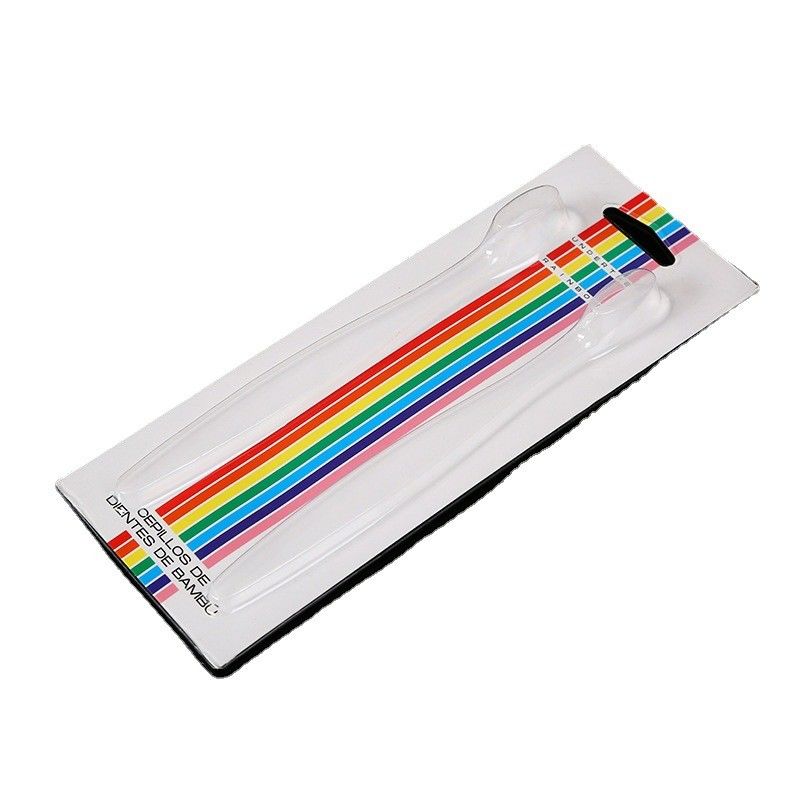 Persönlich angepasste Einweg-PVC/PET transparente Vakuumform Dreifach-Schiebe-Kartett Zahnbürste Verpackung