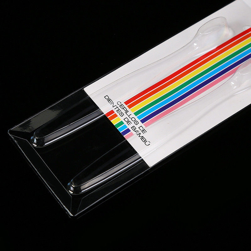 Persönlich angepasste Einweg-PVC/PET transparente Vakuumform Dreifach-Schiebe-Kartett Zahnbürste Verpackung