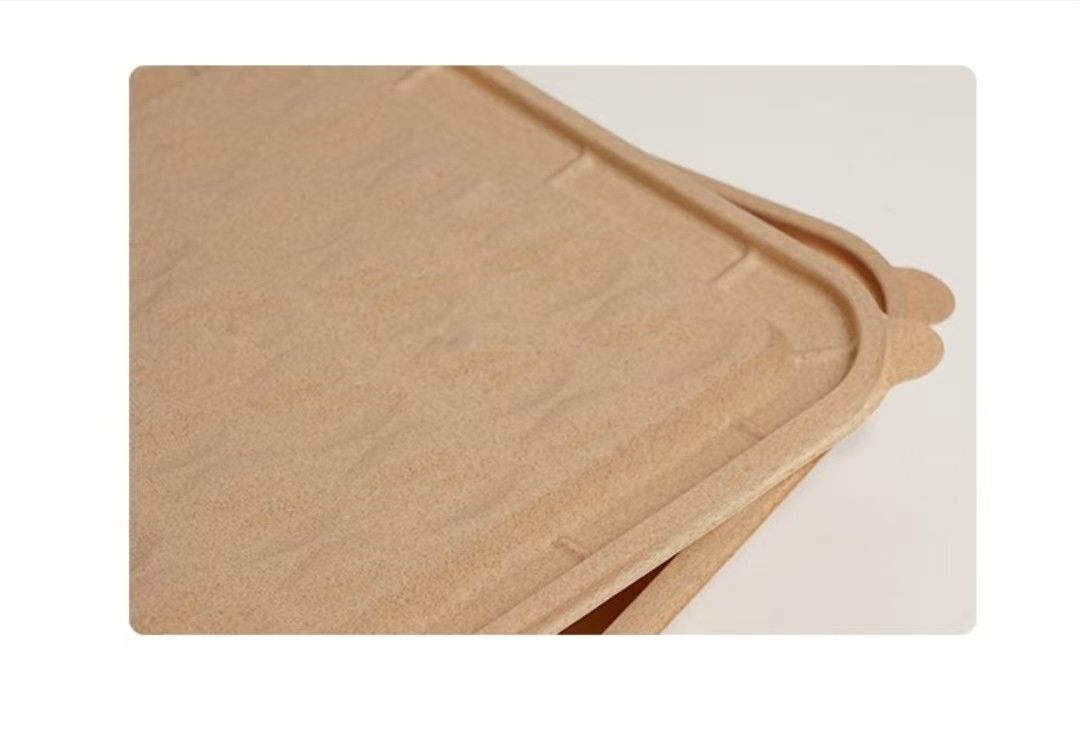 Εταιρική απευθείας παράδοση 100% βιοδιασπώμενη 2 διαμερίσματα κοντέινερ με φλοιές ρυζιού με καπάκι