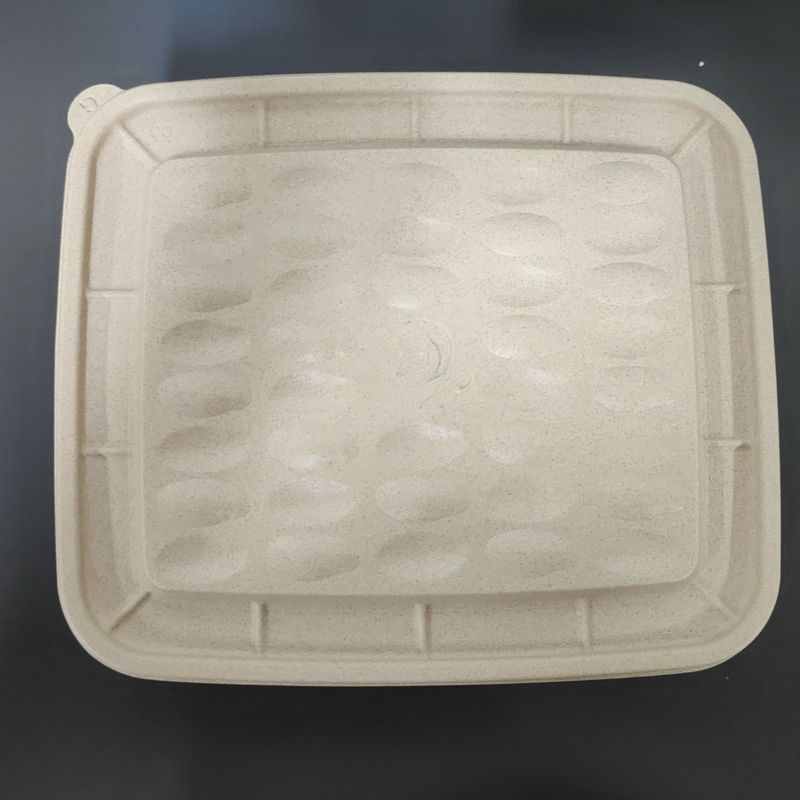 अनुकूलन योग्य 3 विभाजन डिस्पोजेबल कंपोस्टेबल टू-गो कंटेनर हिंज्ड टेक अवे फूड कंटेनर चावल की भूसी डिस्पोजेबल लंच बॉक्स