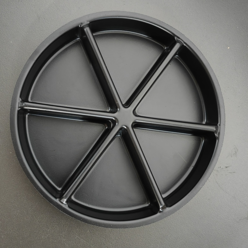 Customized black round PS plastic blister 4 6 cavity chocolate container insert tray