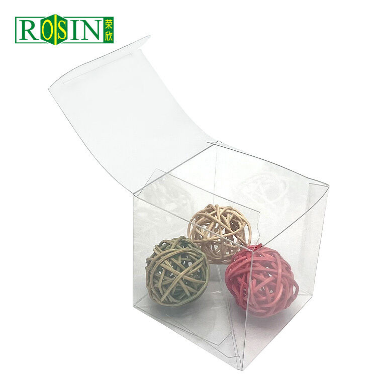 Recyclable Clear PVC PET Folding Box Square Angel Style Plastic Packaging for Christmas Gifts Candies Collectibles