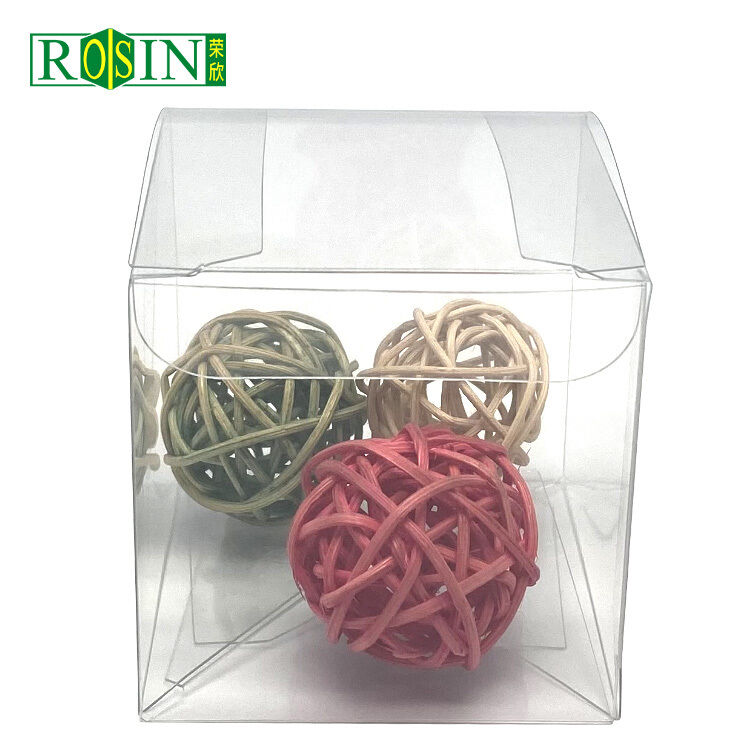 Recyclable Clear PVC PET Folding Box Square Angel Style Plastic Packaging for Christmas Gifts Candies Collectibles