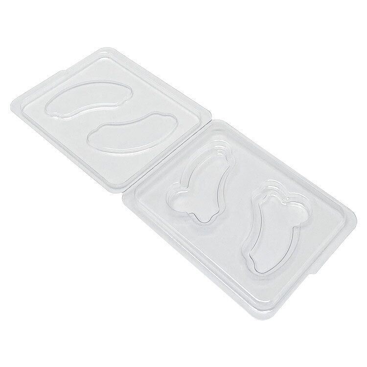 PVC Double Slot Shaping Clear Eye Mask Tray  Cosmetic Packaging Blister Plastic Inner box