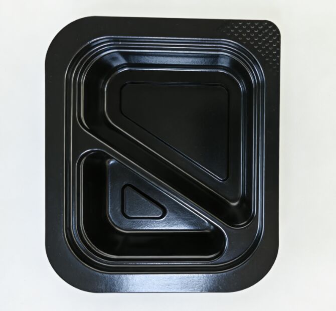 Customized 2 cells blister disposable mini PET square sauce cup with lid