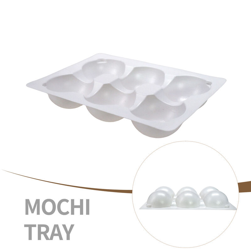 Factory customized PP white disposable vacuum formed frozen mochi tray round dumpling insert container