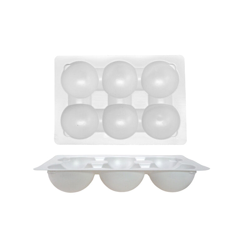 Factory customized PP white disposable vacuum formed frozen mochi tray round dumpling insert container