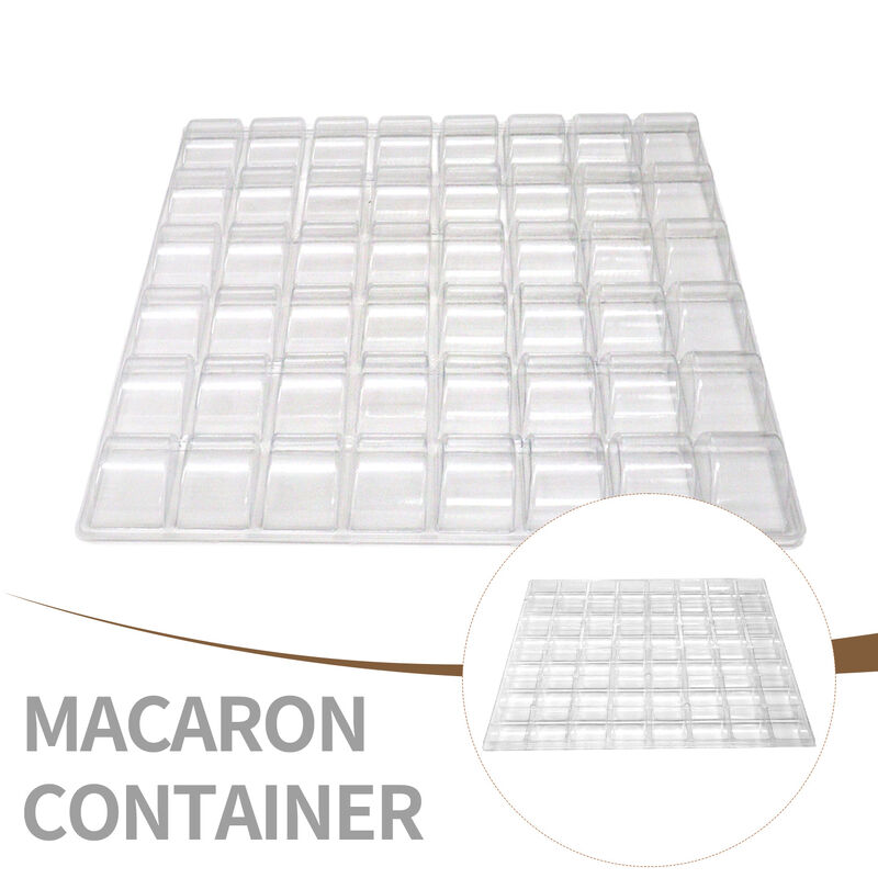 Rosinpack PET Transparent Disposable Blister Macaron Tray with Cover Customization