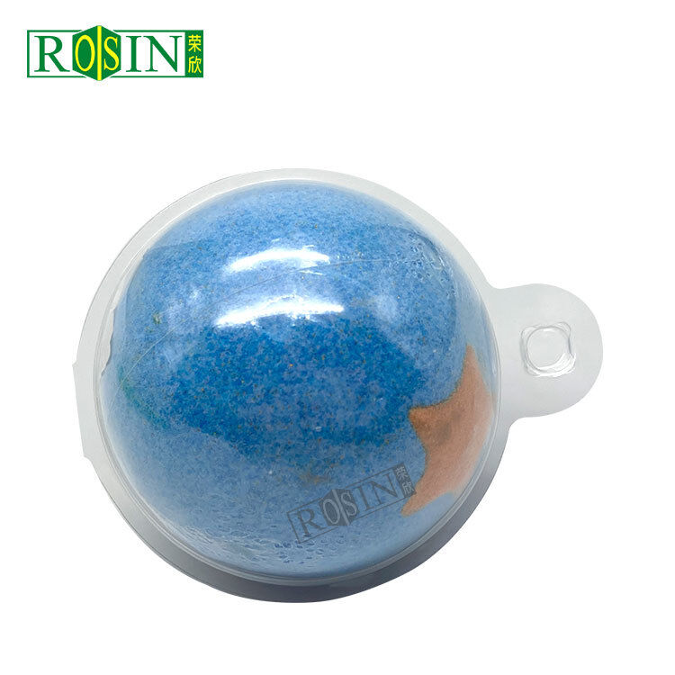 Clear PET Bath Bomb Mold Packaging Shell with Hinged Lid Transparent Plastic Ball Container