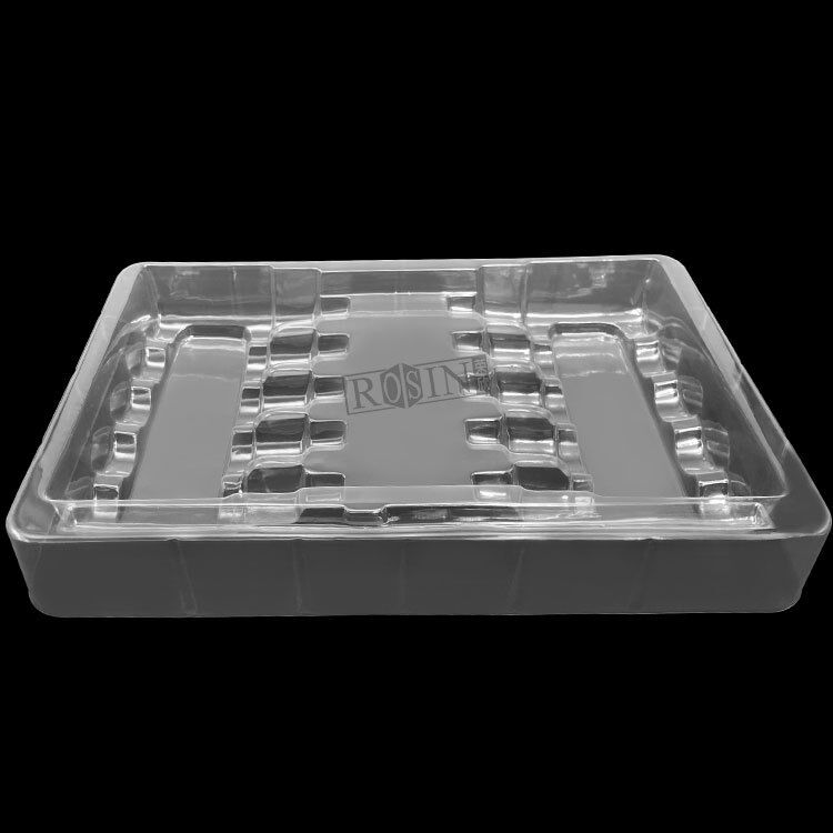 Customized Clear PET Blister Insert Tray for 10 Paint Tubes with 2 Accessory Slots