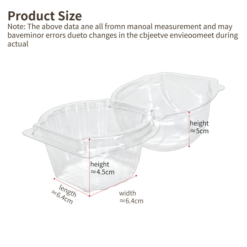 Single cake blister box with hinged clamshell clear Muffin cupcake box