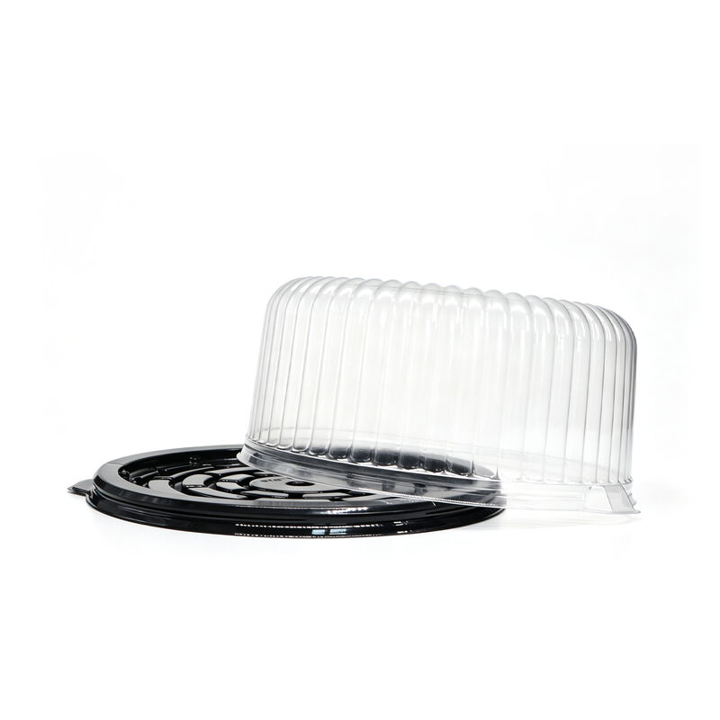 custom food grade round cake container with lid pet disposable round birthday cake box