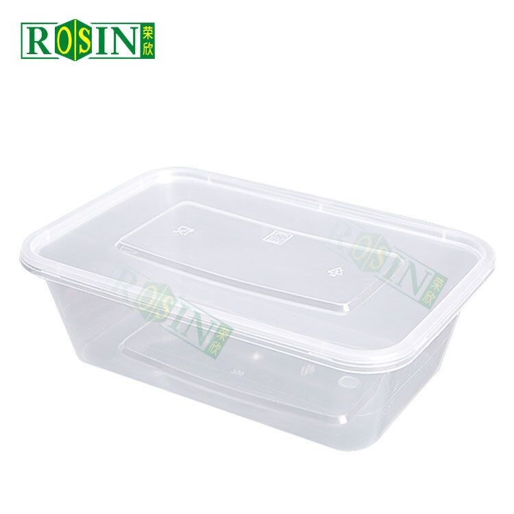Custom 650ml Takeaway Food Container Rectangular Clear Plastic Takeaway ...